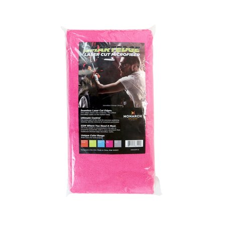 MONARCH Edgeless Microfiber Cloths - 16 x 16 - Pink 12 Pack, 12PK M915101P-EL